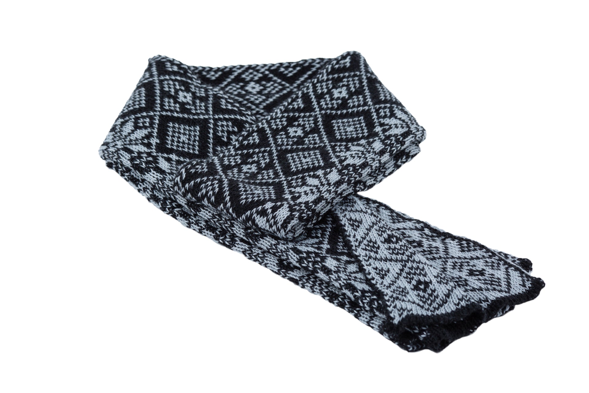 Álafoss Wool Scarf w/ Traditional Pattern - Álafoss - Since 1896