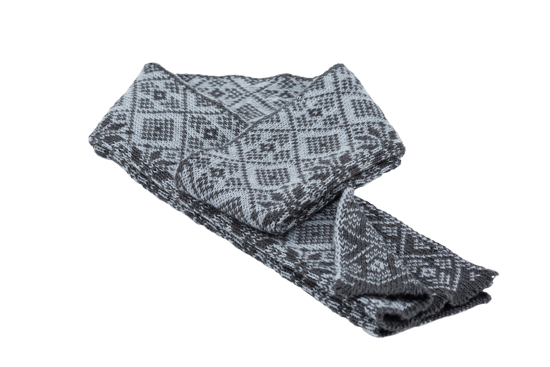Álafoss Wool Scarf w/ Traditional Pattern - Álafoss - Since 1896