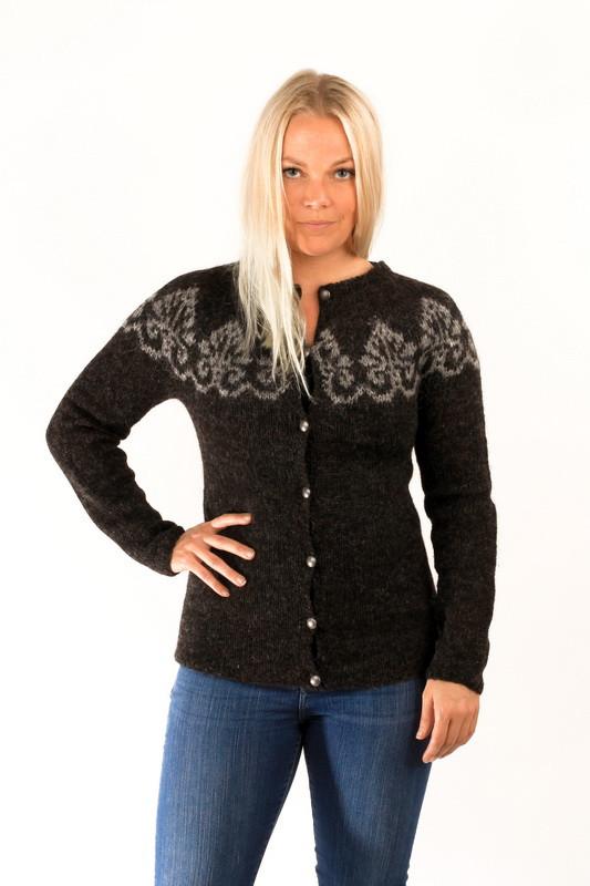 Ladies black clearance wool cardigan