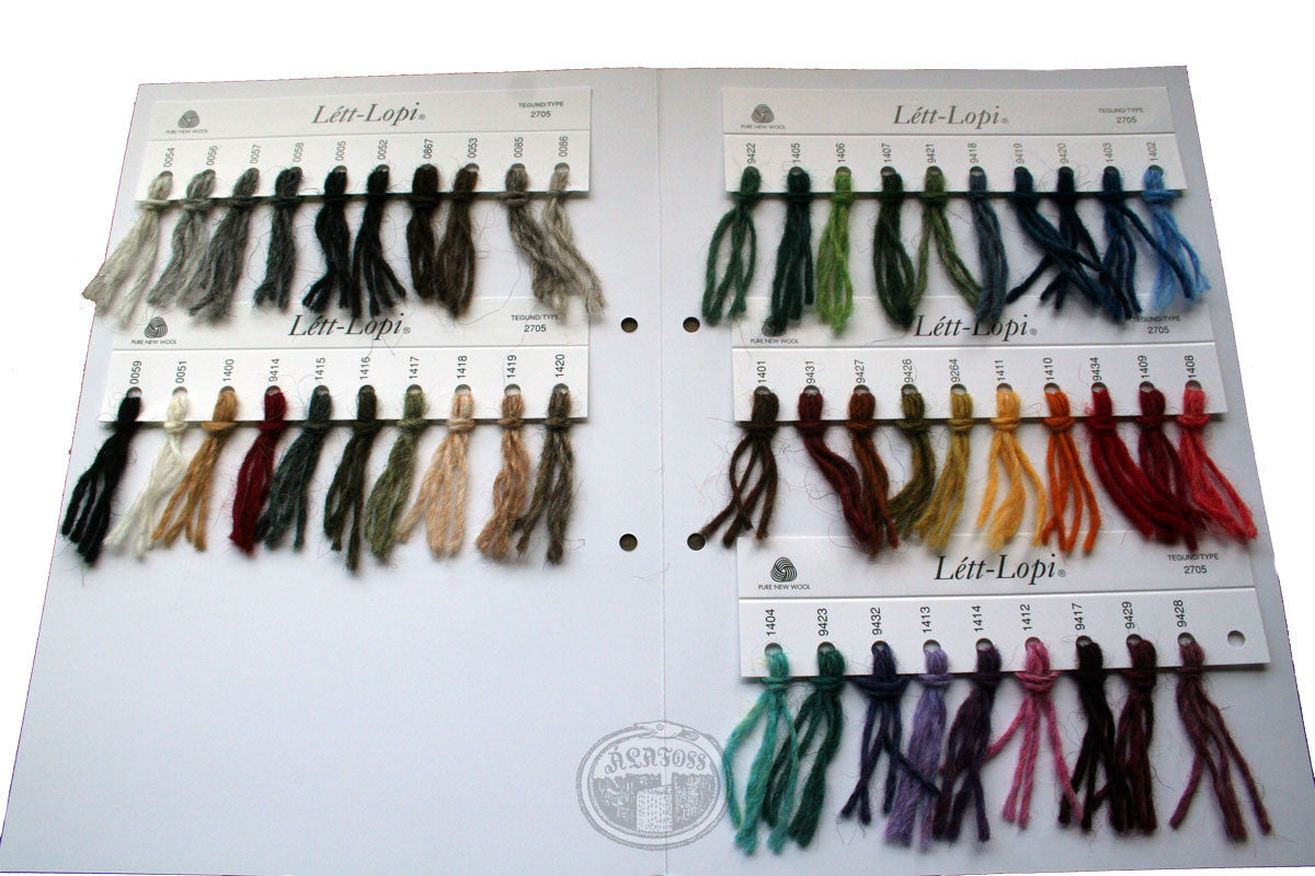 Lett Lopi - Color Sample Card - Álafoss - Since 1896