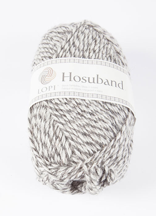 Hosuband - 0224 - grey/white - Álafoss - Since 1896
