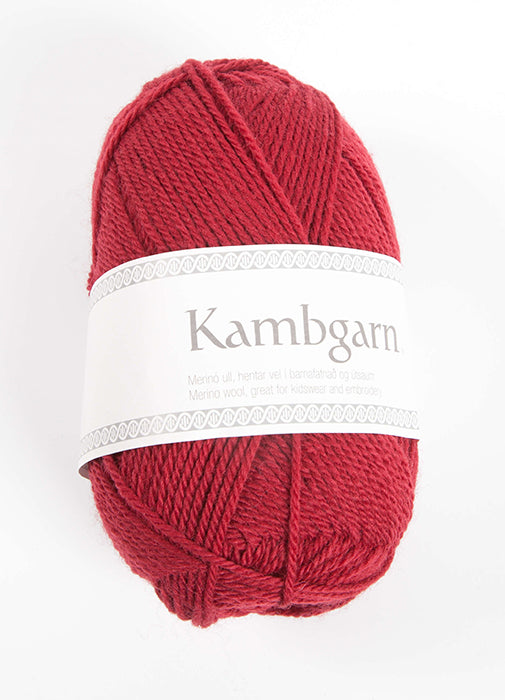 Kambgarn - 0958 - cherry - Álafoss - Since 1896