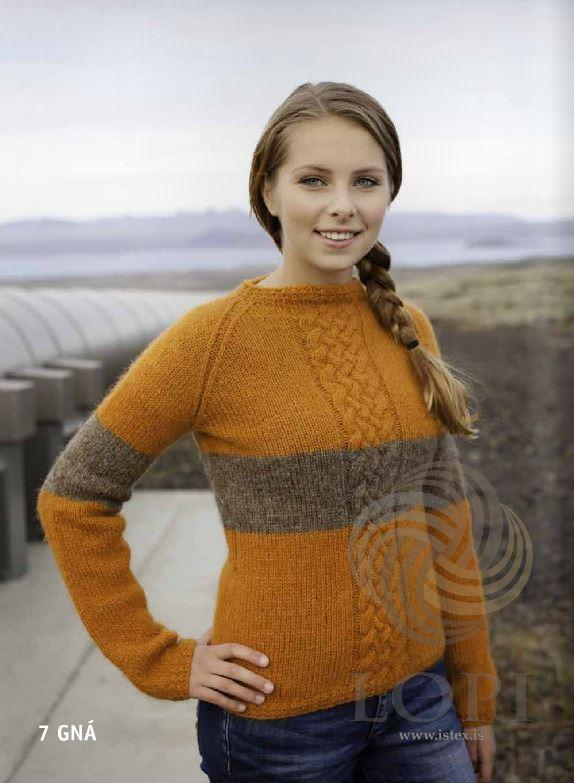 Gná Women Wool Sweater Orange - Álafoss - Since 1896