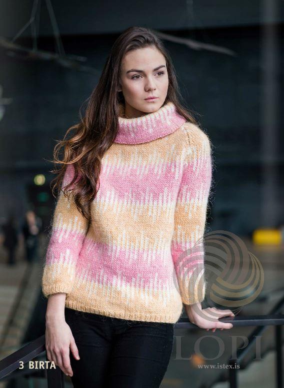 Birta Women Wool Sweater Pink - Álafoss - Since 1896