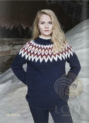 Jökla Women Wool Sweater Blue - Álafoss - Since 1896