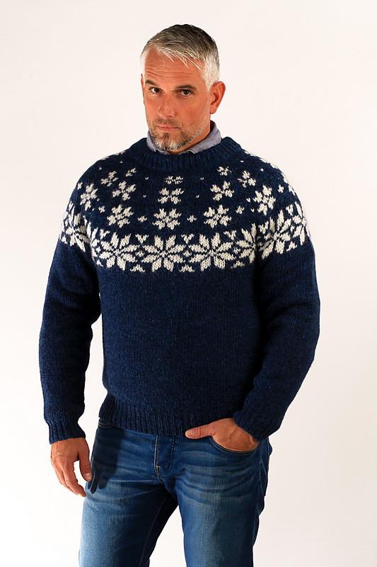 Fönn Wool Sweater Blue - Álafoss - Since 1896