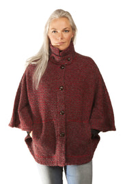 Icelandic sweaters and products - Magga Cape - Red Design Product - Shopicelandic.com