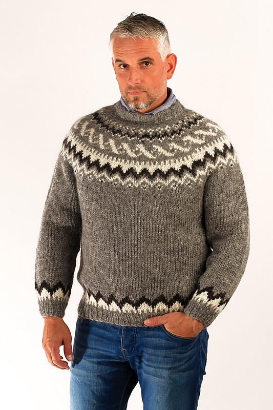 Traditional Wool Pullover Grey - Álafoss - Since 1896