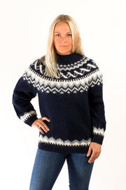 Traditional Wool Pullover Blue - Álafoss - Since 1896