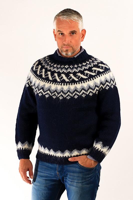Traditional Wool Pullover Blue - Álafoss - Since 1896