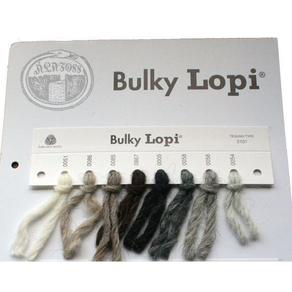 Lumpy Color Chart Bulky Lopi - Color Sample Card