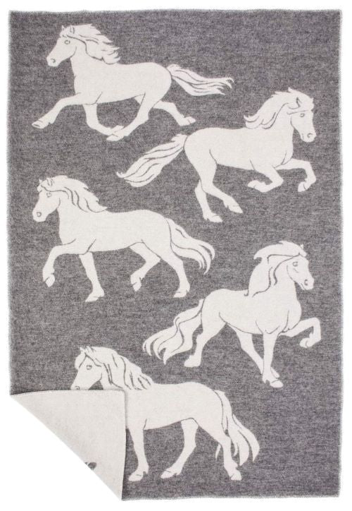 Jaquard Horse 103 - Álafoss Wool Blanket