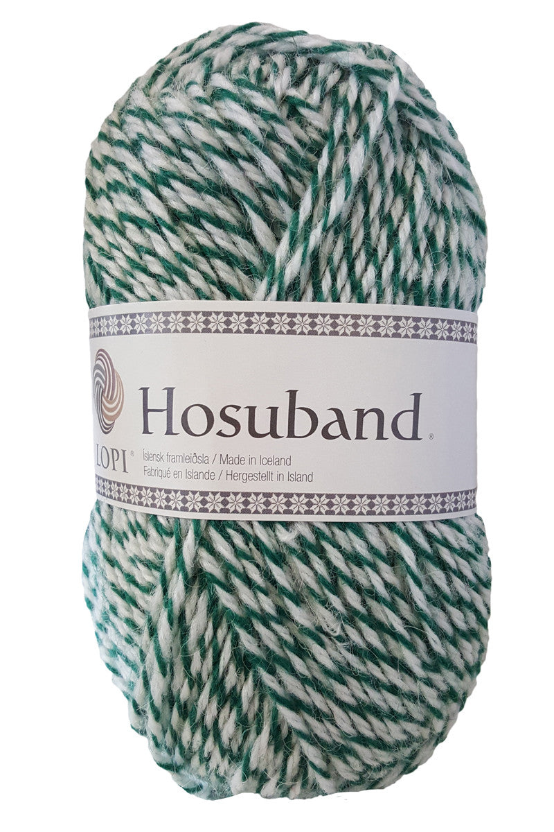 Hosuband - 9999 - white/green - Álafoss - Since 1896