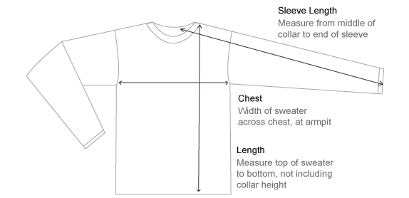 Size Chart - Wool Sweaters
